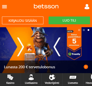 Betsson vedonlyönti