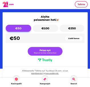 21.com kasino arvostelu pelaa.online