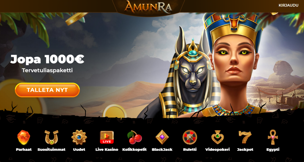 Amunra on egypti-teemainen casino.