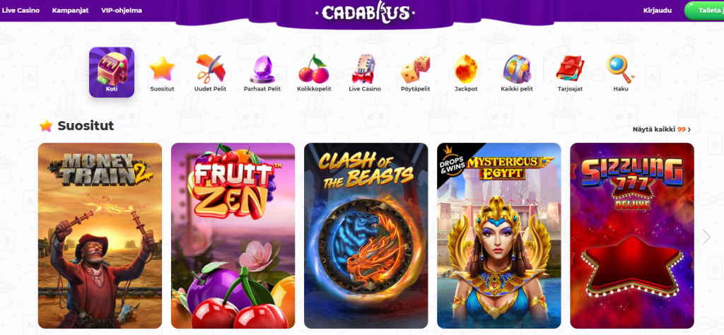 Cadabrus casinon pelejä