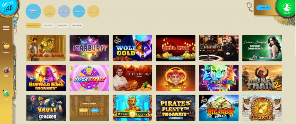 Casino Lab kasinopelit