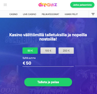 dreamz kasino arvostelu pelaa.online