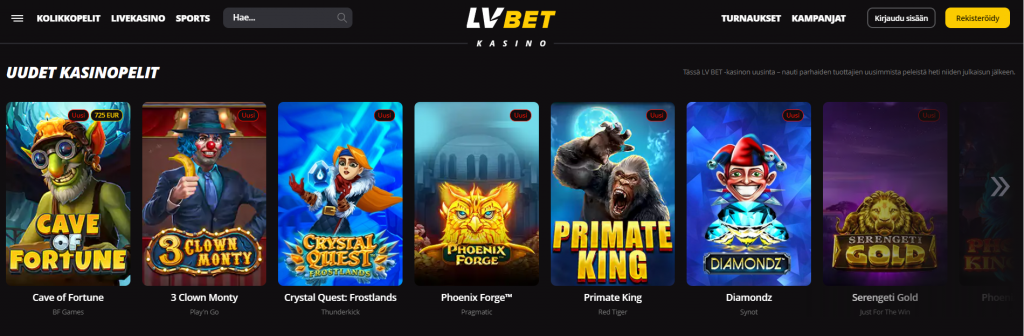LVBet kasinopelit
