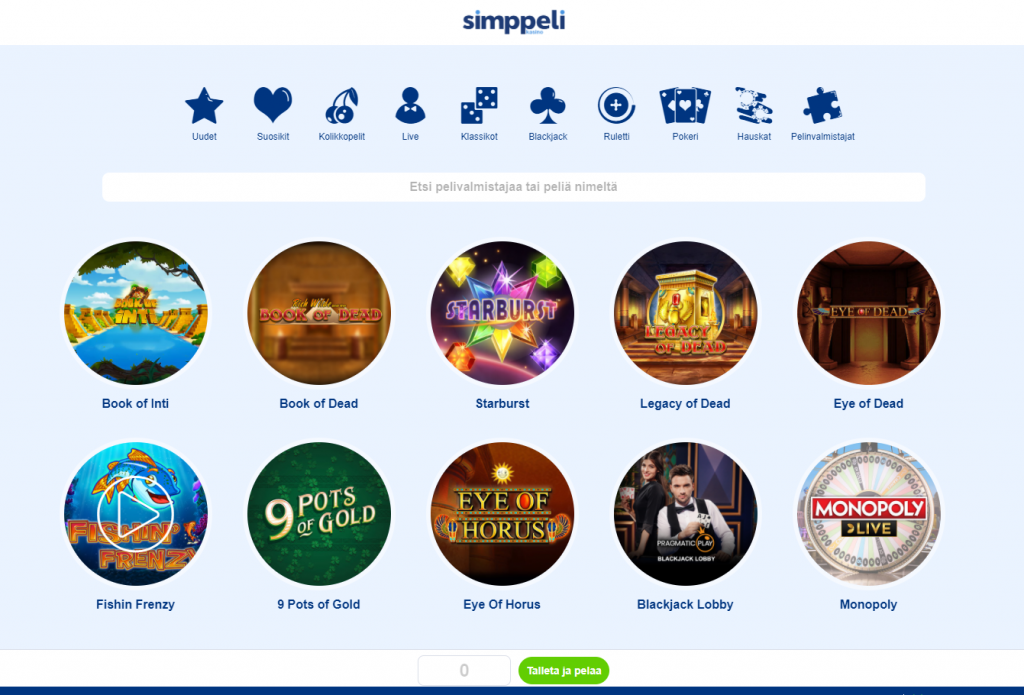Simppeli kasinopelit